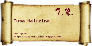 Tusa Meluzina névjegykártya
